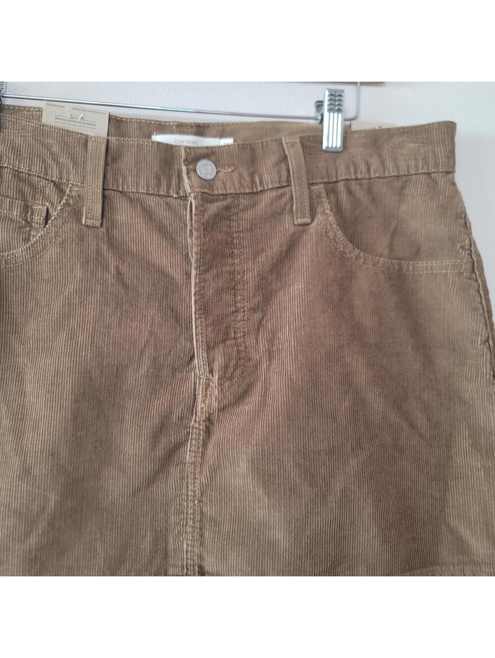 Levi's Icon Corduroy Mini Skirt Y2K Indie Academia 31 New - Picture 5 of 7